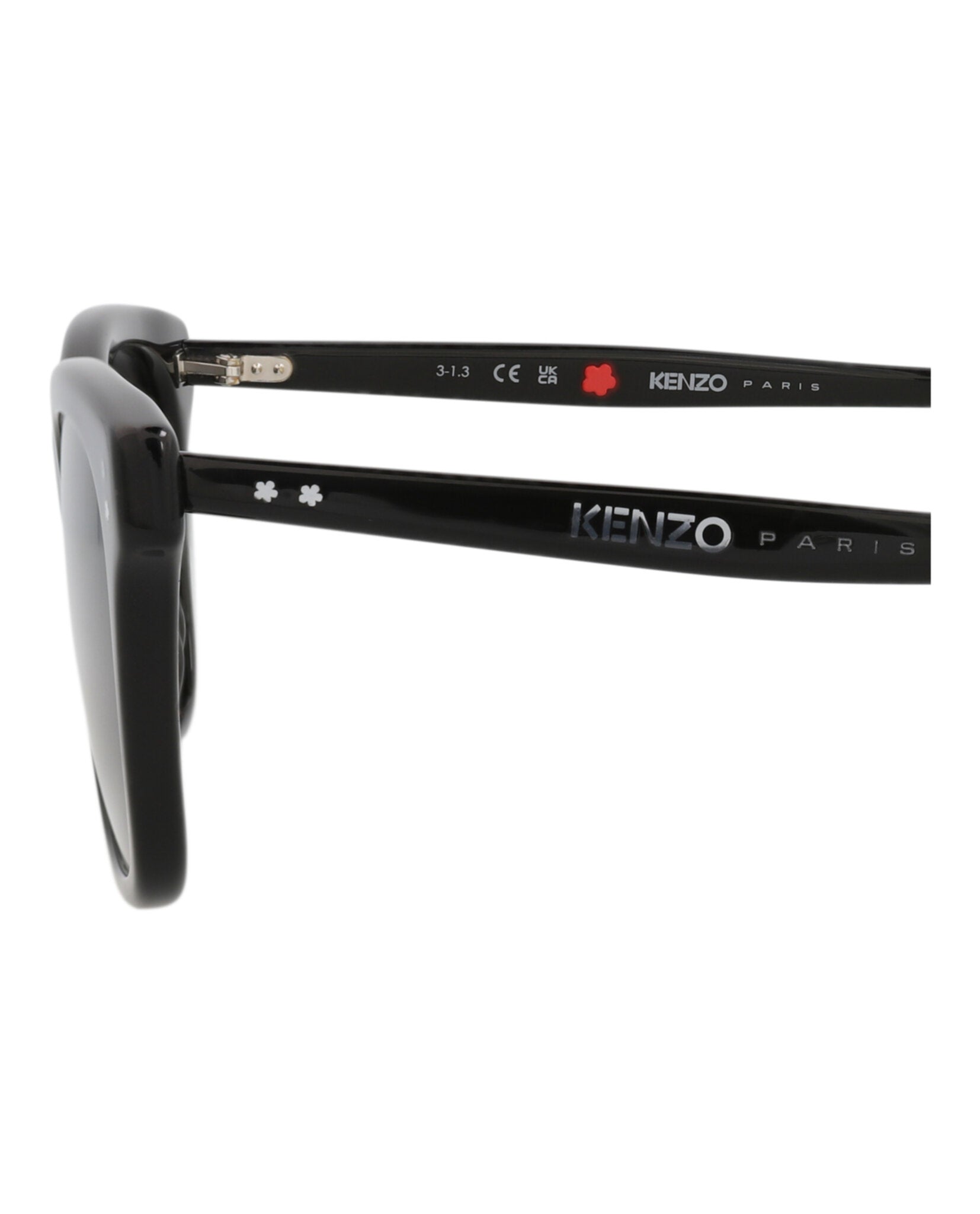 Kenzo Womens Square/Rectangle Black Black Smoke Fashion Designer Eyewear