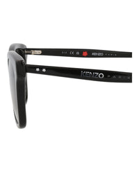 Kenzo Womens Square/Rectangle Black Black Smoke Fashion Designer Eyewear
