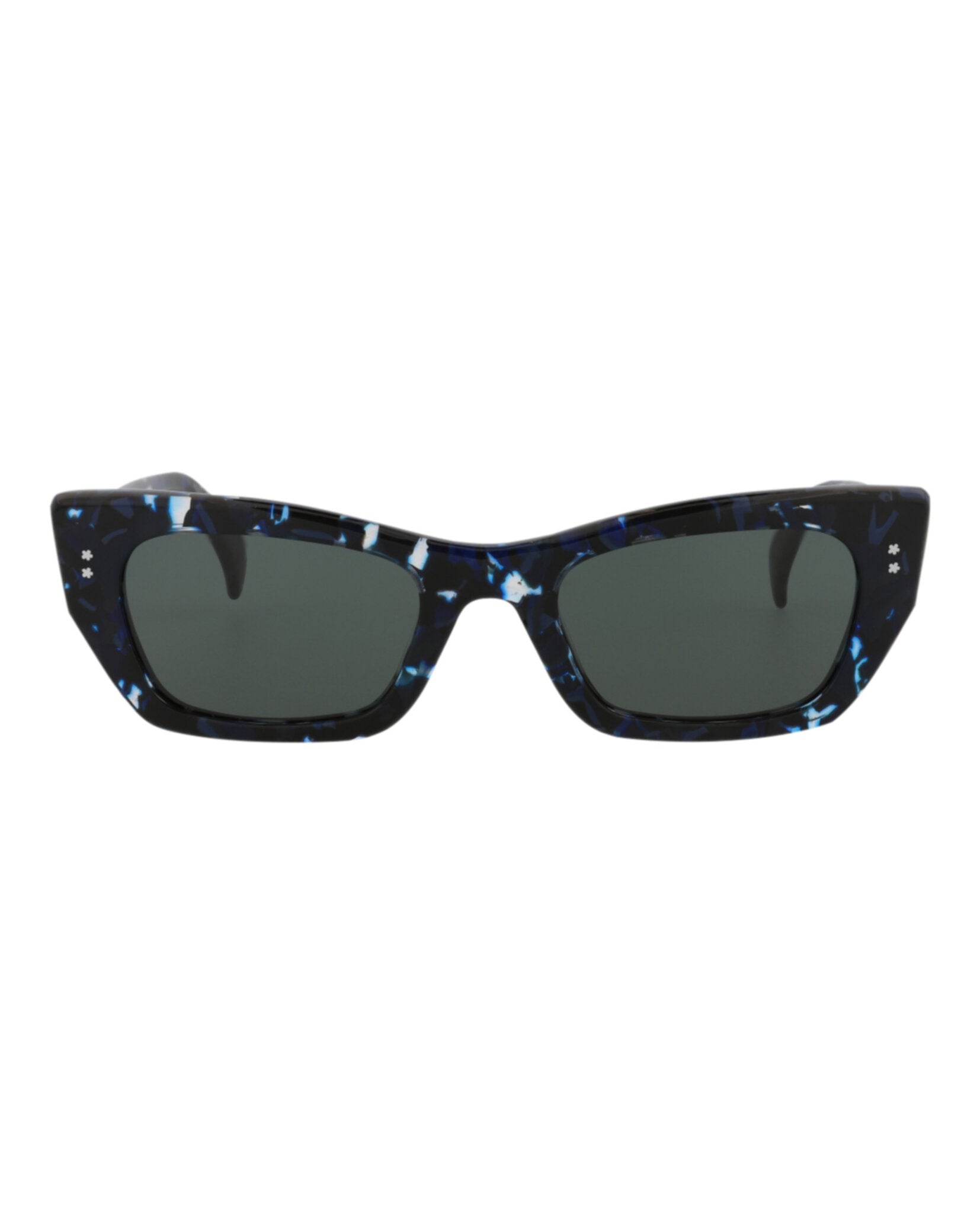 Kenzo Unisex Cat Eye Blue Blue Green Fashion Designer Eyewear Blue Blue Green