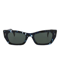 Kenzo Unisex Cat Eye Blue Blue Green Fashion Designer Eyewear Blue Blue Green