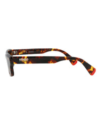 Kenzo Unisex Square/Rectangle Havana Havana Green Fashion Designer Eyewear