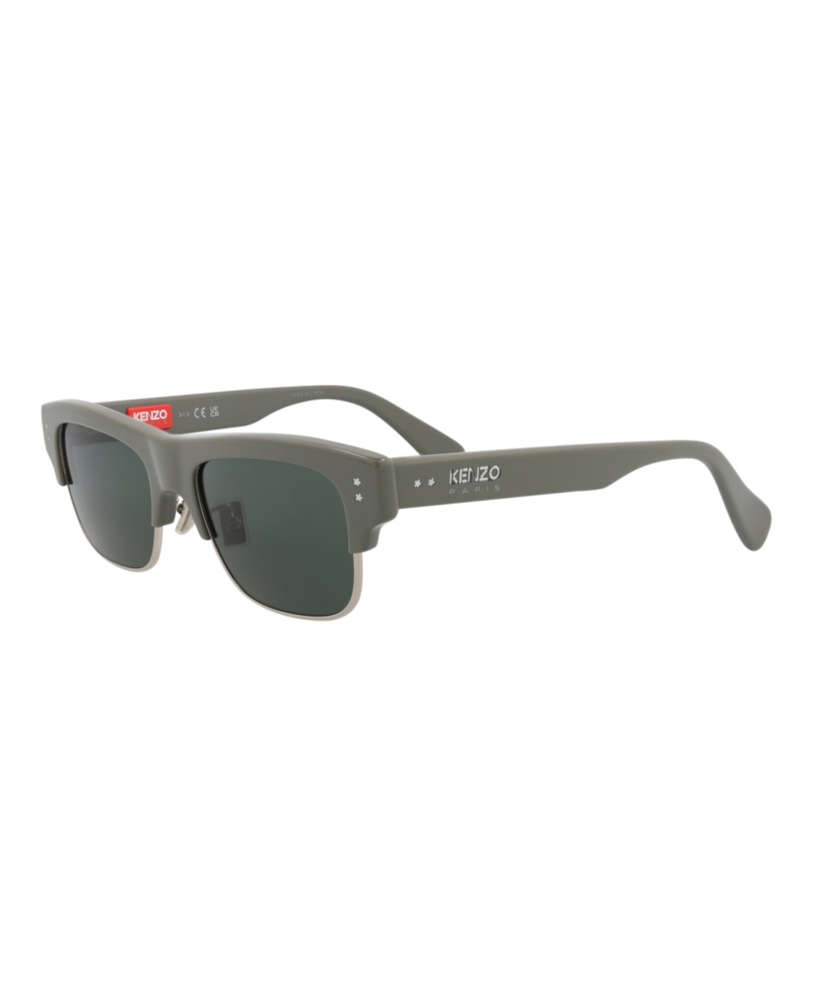 Kenzo Mens Square/Rectangle Green Green Green Fashion Designer Eyewear