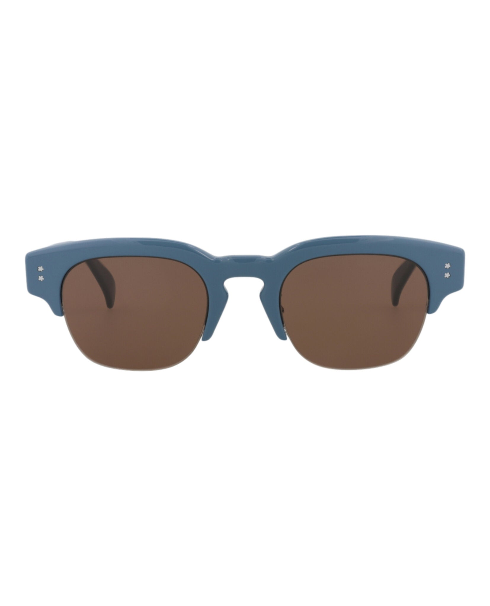 Kenzo Mens Round/Oval Blue Blue Brown Fashion Designer Eyewear Blue Blue Brown