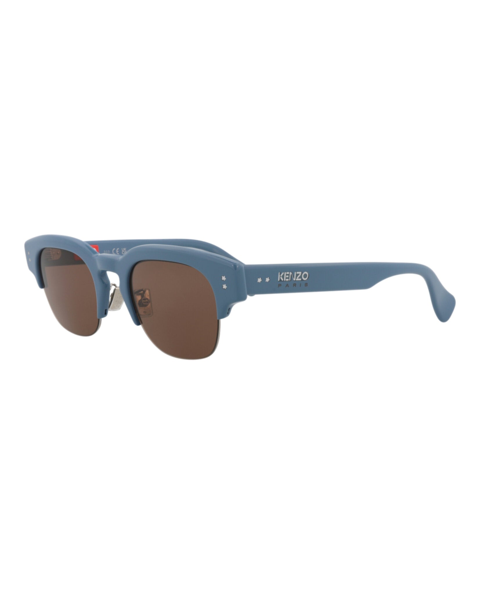 Kenzo Mens Round/Oval Blue Blue Brown Fashion Designer Eyewear