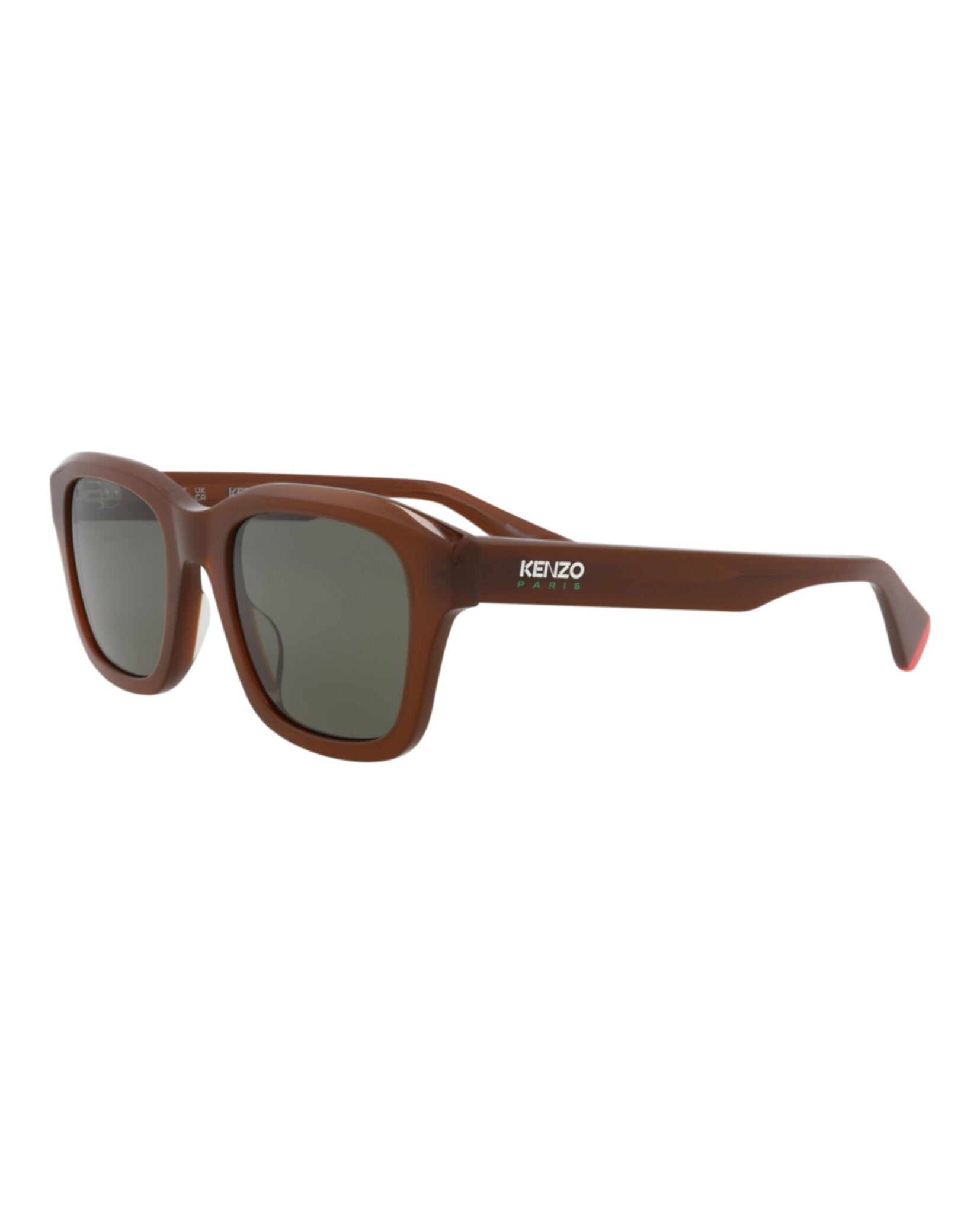 Kenzo Mens Square/Rectangle Brown Brown Green Fashion Designer Eyewear