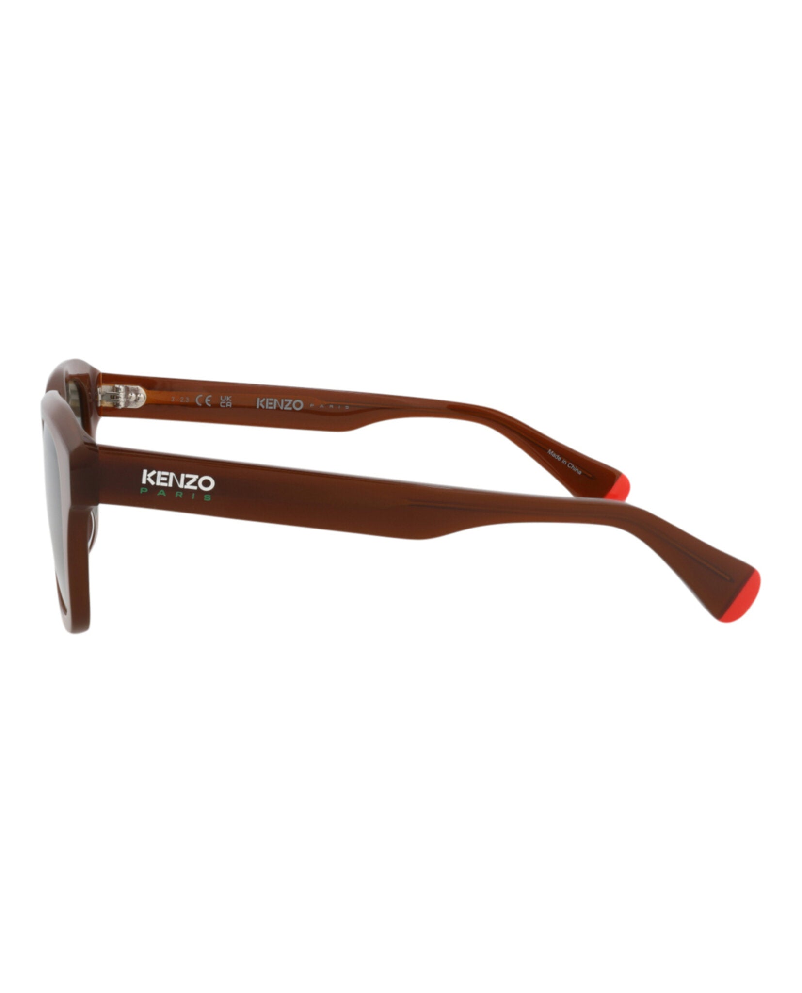 Kenzo Mens Square/Rectangle Brown Brown Green Fashion Designer Eyewear