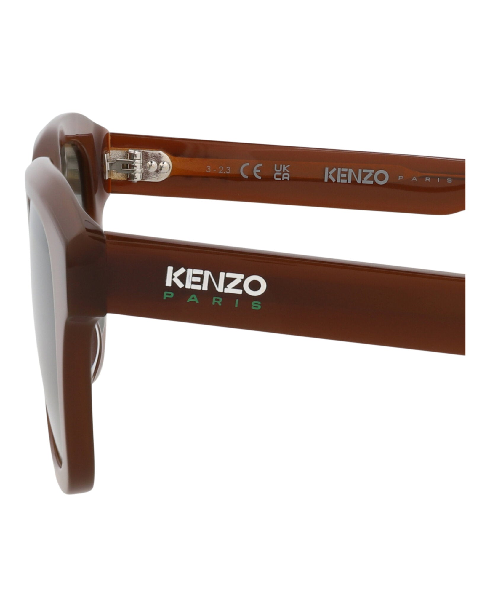 Kenzo Mens Square/Rectangle Brown Brown Green Fashion Designer Eyewear