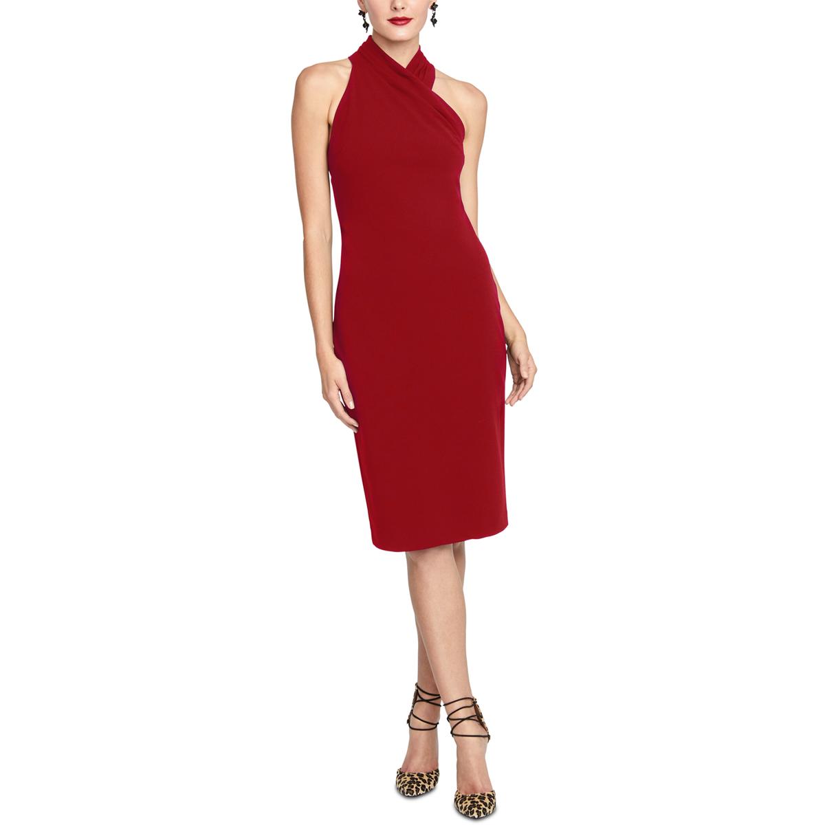 Harland Womens Crepe Knee-Length Midi Dress Autumn Cherry