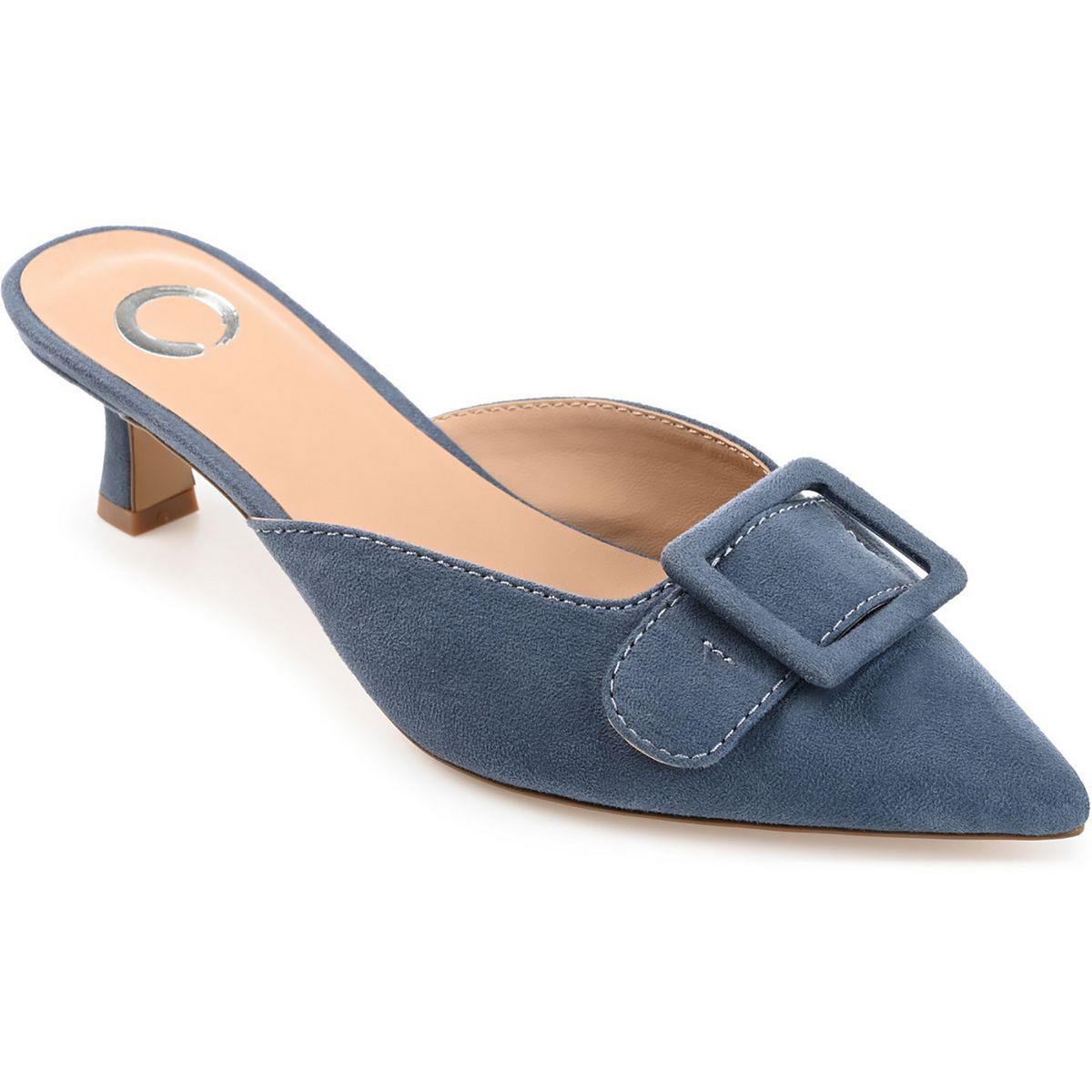 Vianna Womens Faux Suede Kitten Mules