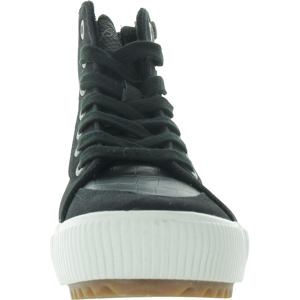 Womens Mixed Media Faux Leather Casual And Fashion Sneakers