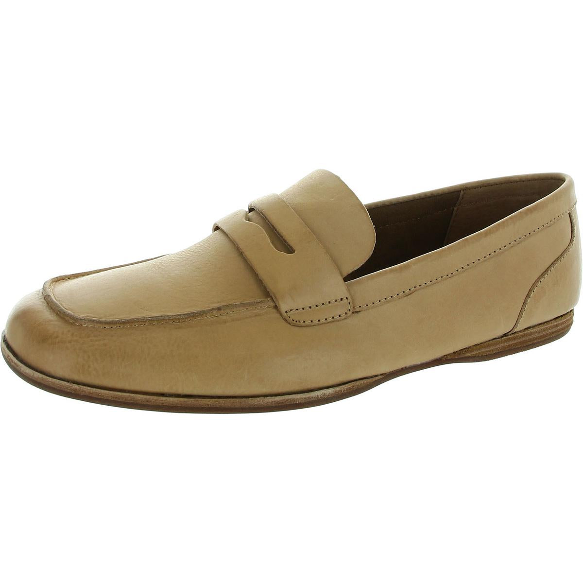 Womens Cushioned Footbed Leather Loafers