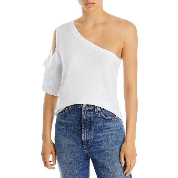 Womens Cotton Asymmetric T-Shirt