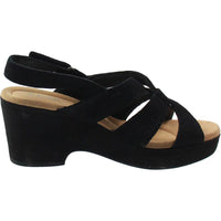 Womens Strappy Suede Platform Sandals