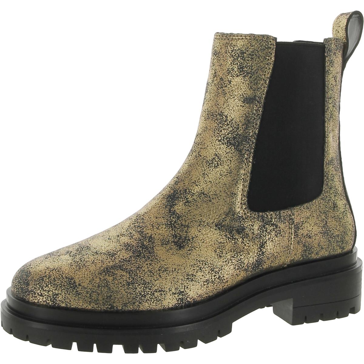 Corinne  Womens Lugged Sole Ankle Chelsea Boots