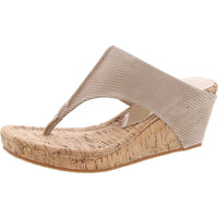 Womens Snake Print Wedge Sandals Sand