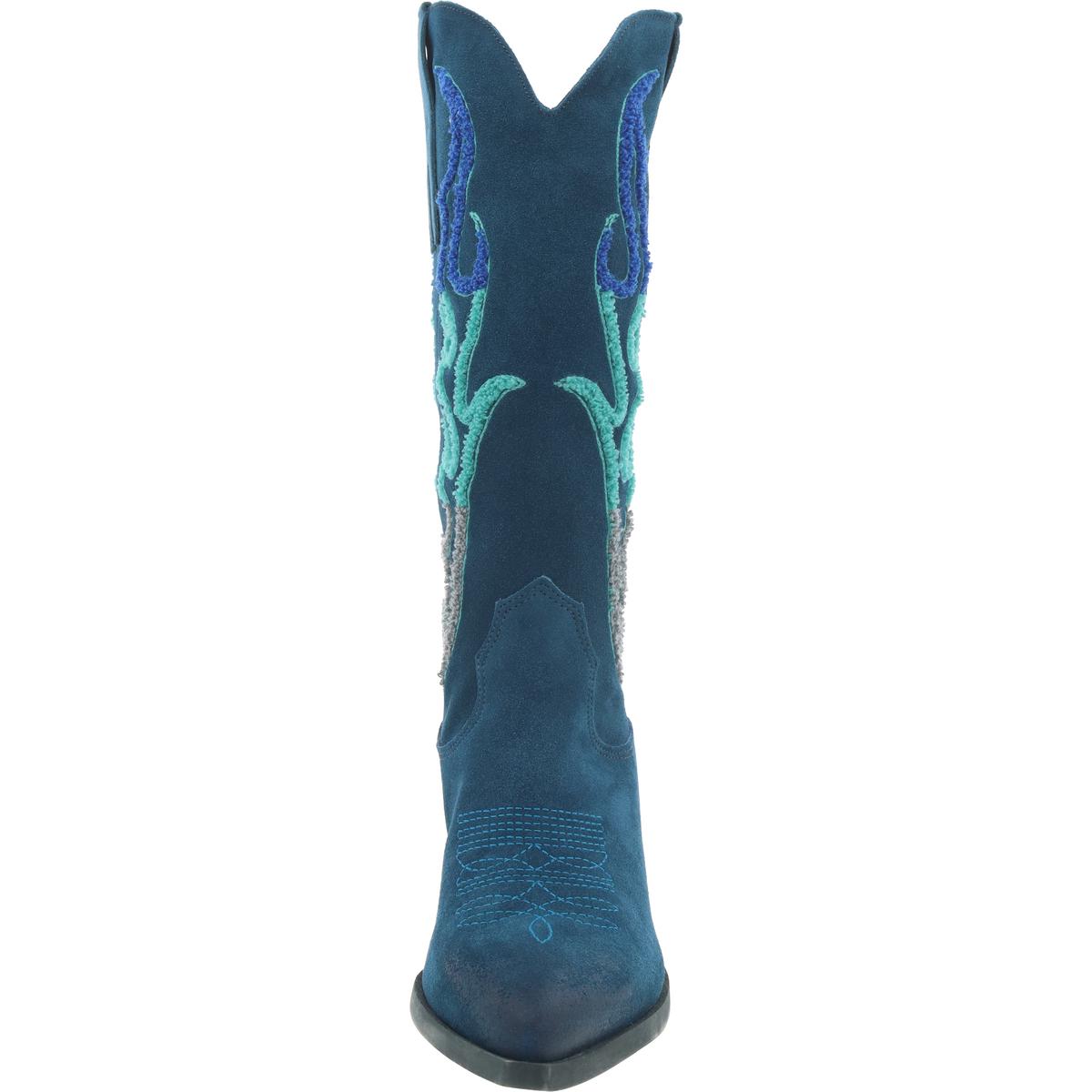 Graciella Womens Block Heel Pointed Toe Cowboy, Western Boots