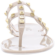 Ellie Womens Patent Flip-Flop Thong Sandals