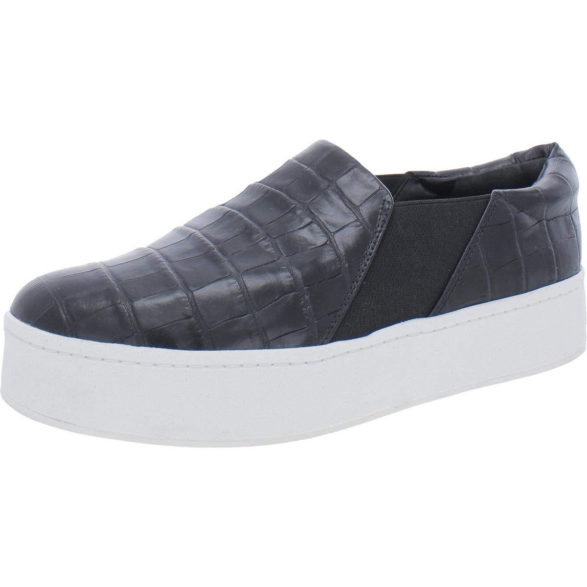 Warren Womens Casual Shoes 10 Medium Black Croco Leather
