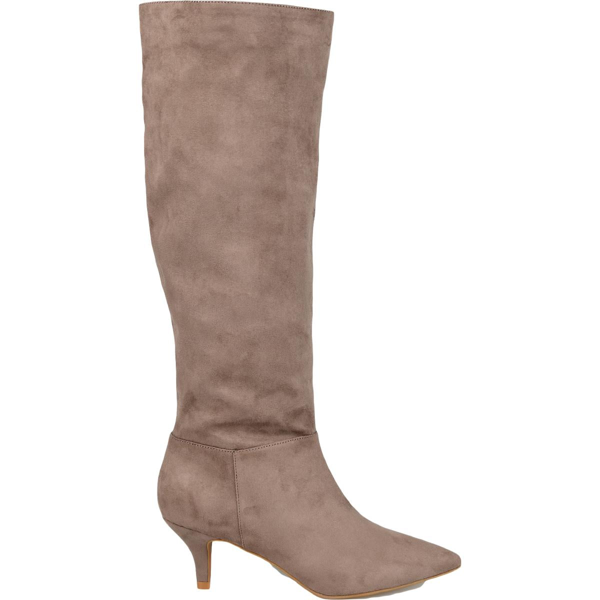 VELLIA Womens Faux Suede Pull-On Knee-High Boots