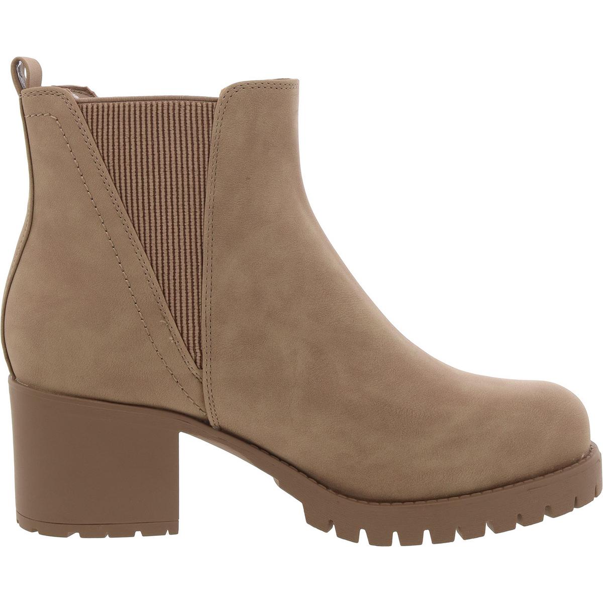 Jody Womens Faux Leather Ankle Chelsea Boots