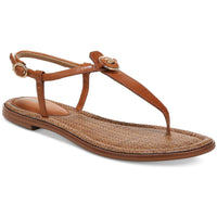 GIGI SIGNET Womens Faux Leather Casual Thong Sandals Saddle Leather