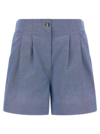 MONCLER GRENOBLE Moncler Grenoble Women Chambray Cotton Shorts