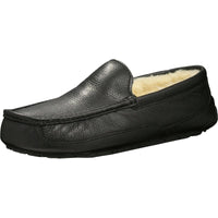Ascot Mens Leather Lined Loafer Slippers