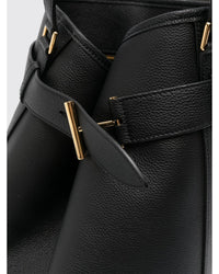 Tom Ford Bucket Bag Leather Shoulder Women Black Shoulder Bags