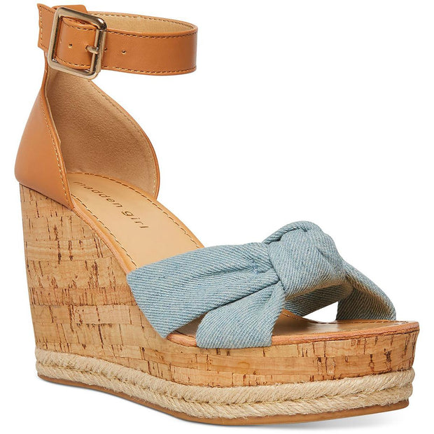 Colette Womens Open Toe Ankle Strap Wedge Heels