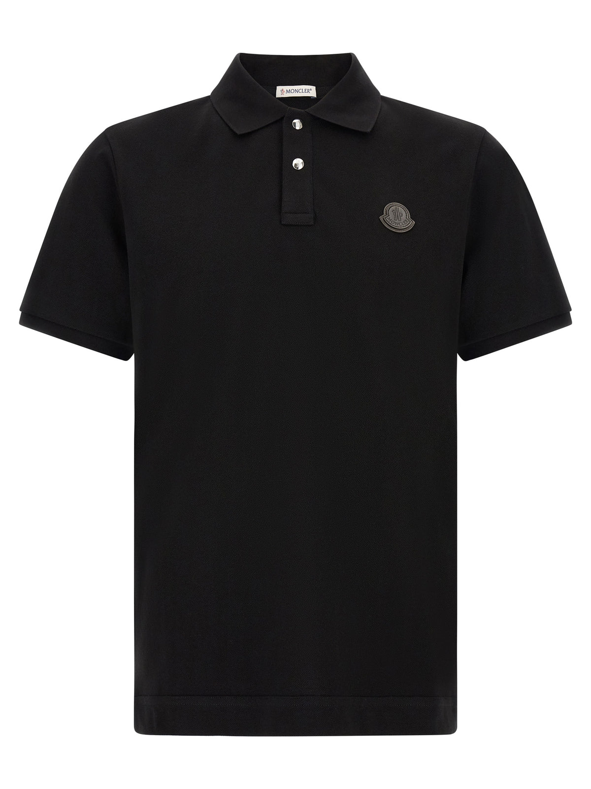 MONCLER Moncler Men Leather Logo Patch Polo Shirt