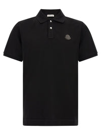 MONCLER Moncler Men Leather Logo Patch Polo Shirt