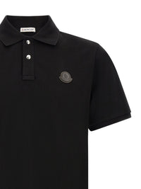 MONCLER Moncler Men Leather Logo Patch Polo Shirt
