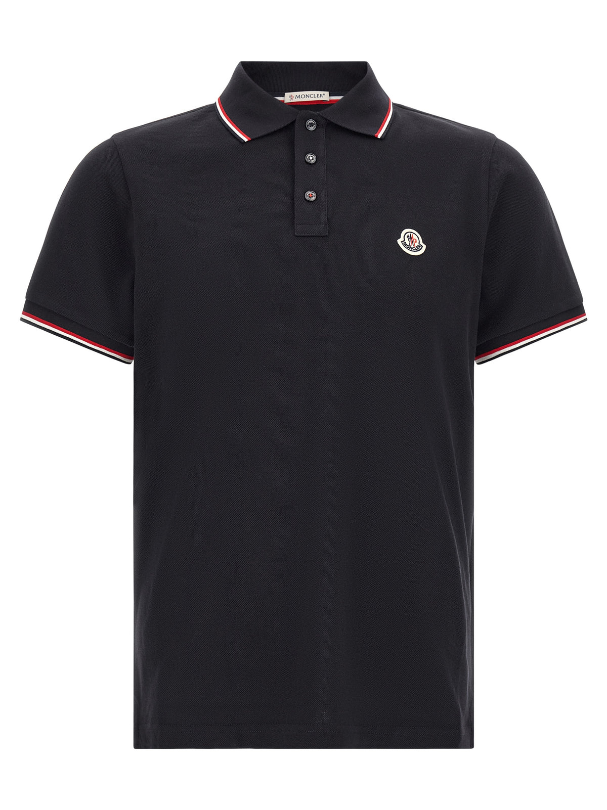 Moncler Men Tricolor Trim Polo Shirt