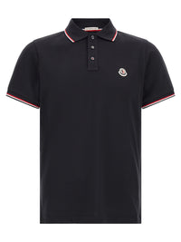 Moncler Men Tricolor Trim Polo Shirt