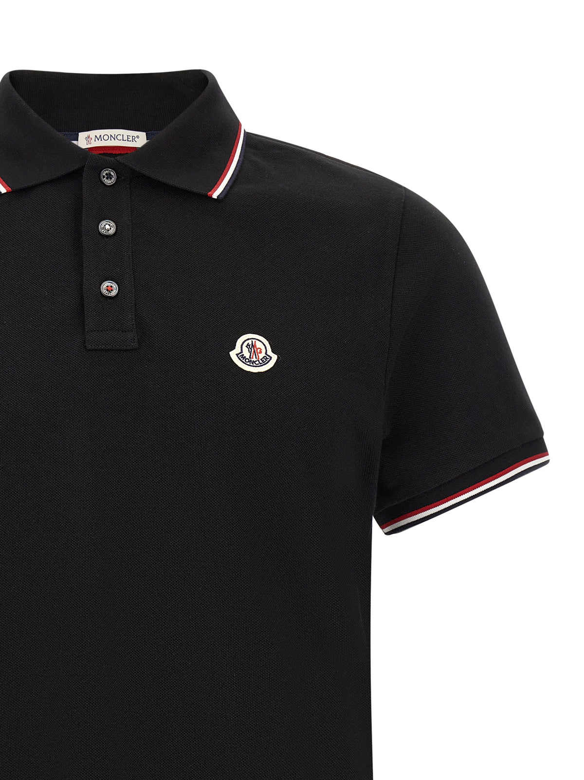 MONCLER Moncler Men Tricolor Trim Polo Shirt