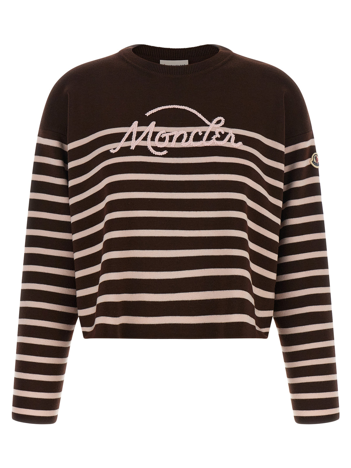 Moncler Women Striped Sweater With Embroidery