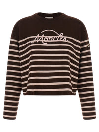 Moncler Women Striped Sweater With Embroidery