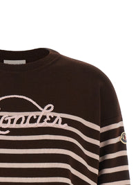 Moncler Women Striped Sweater With Embroidery
