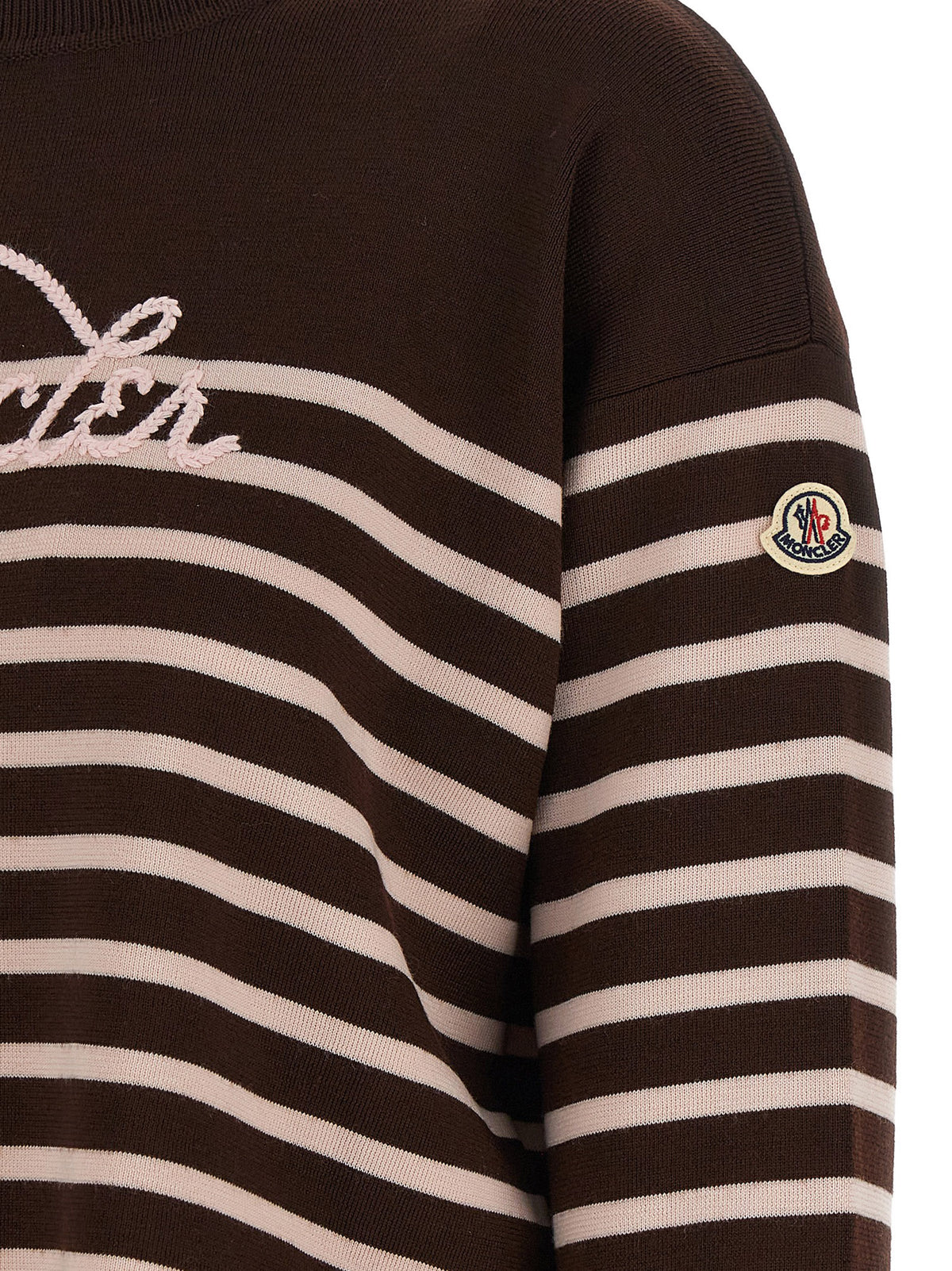 Moncler Women Striped Sweater With Embroidery