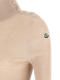 MONCLER Moncler Women Textured Wool Turtleneck Sweater