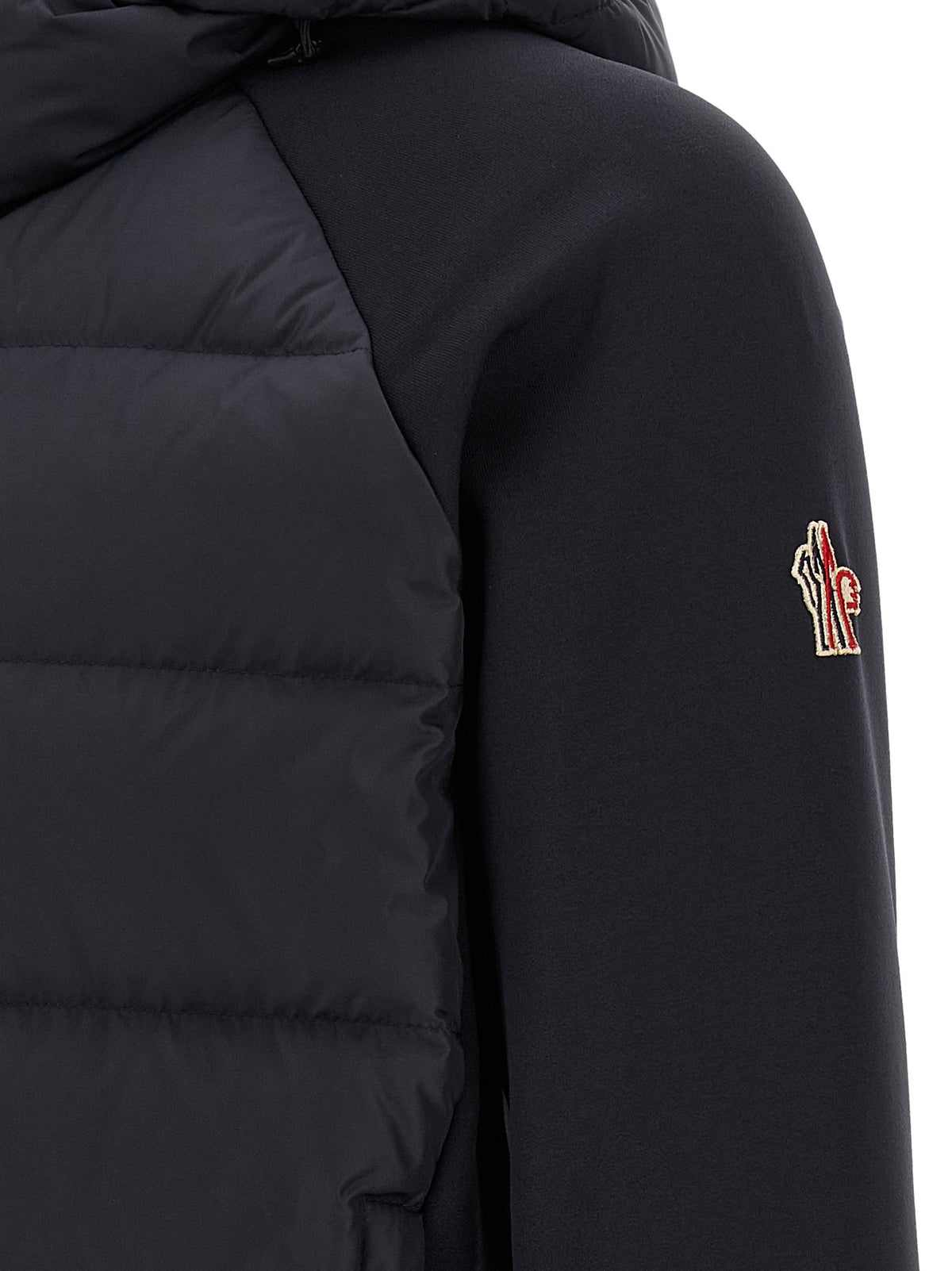 Moncler Grenoble Men Blue Padded Hoodie