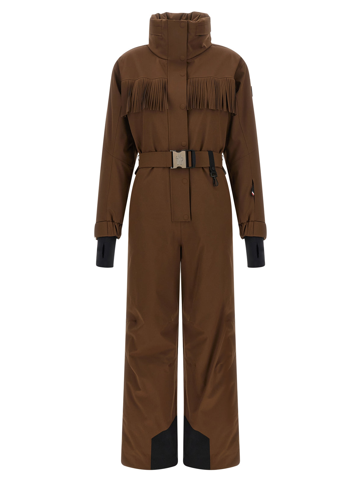 Moncler Grenoble Women Brown Fringed Ski Suit