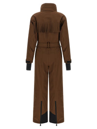 Moncler Grenoble Women Brown Fringed Ski Suit