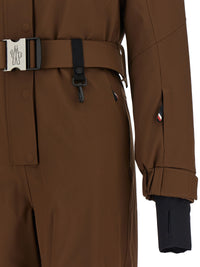 Moncler Grenoble Women Brown Fringed Ski Suit