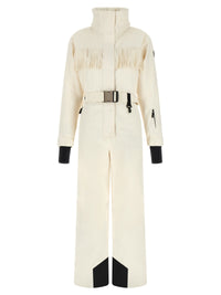 Moncler Grenoble Women White Fringed Ski Suit