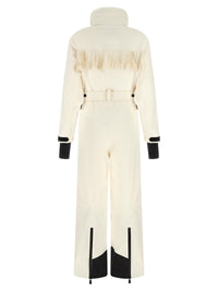 Moncler Grenoble Women White Fringed Ski Suit