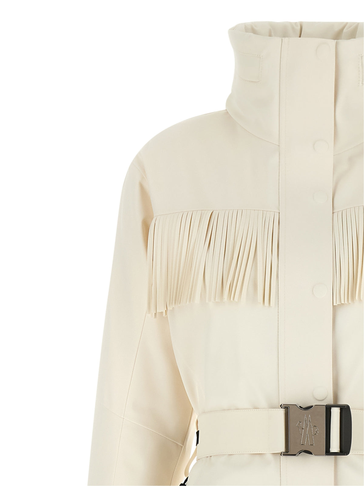 Moncler Grenoble Women White Fringed Ski Suit