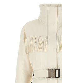 Moncler Grenoble Women White Fringed Ski Suit