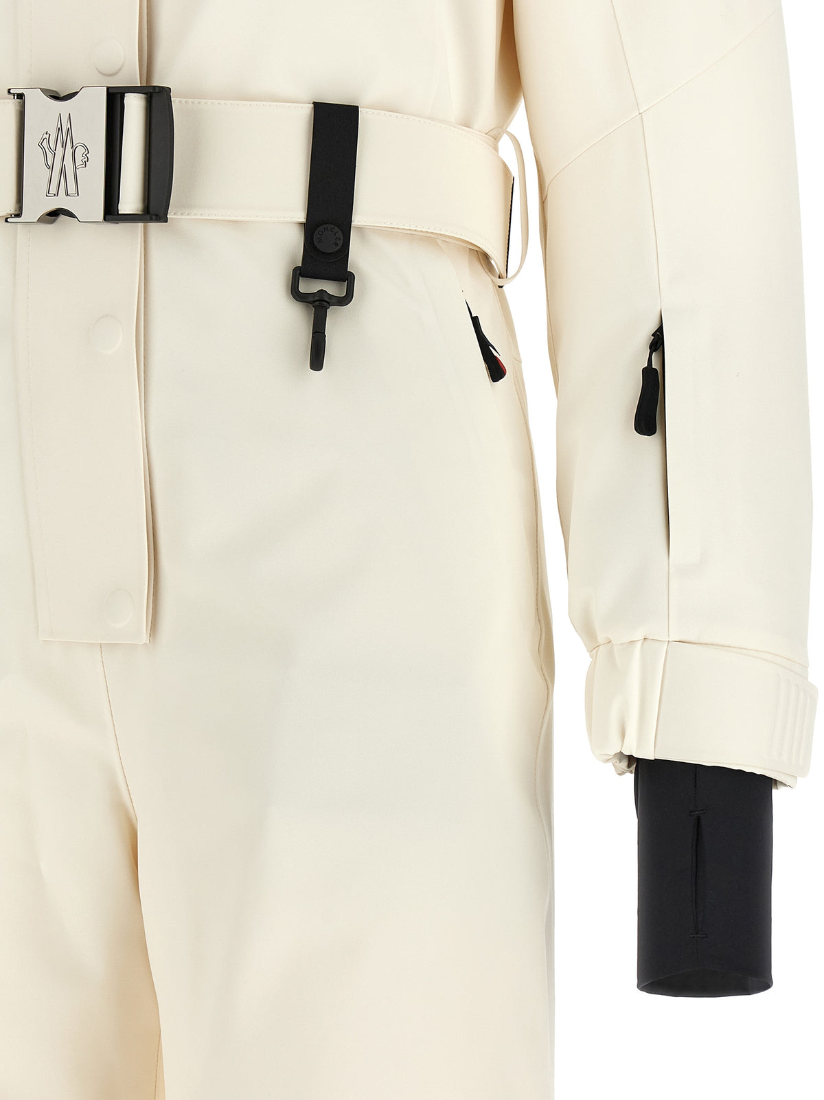 Moncler Grenoble Women White Fringed Ski Suit