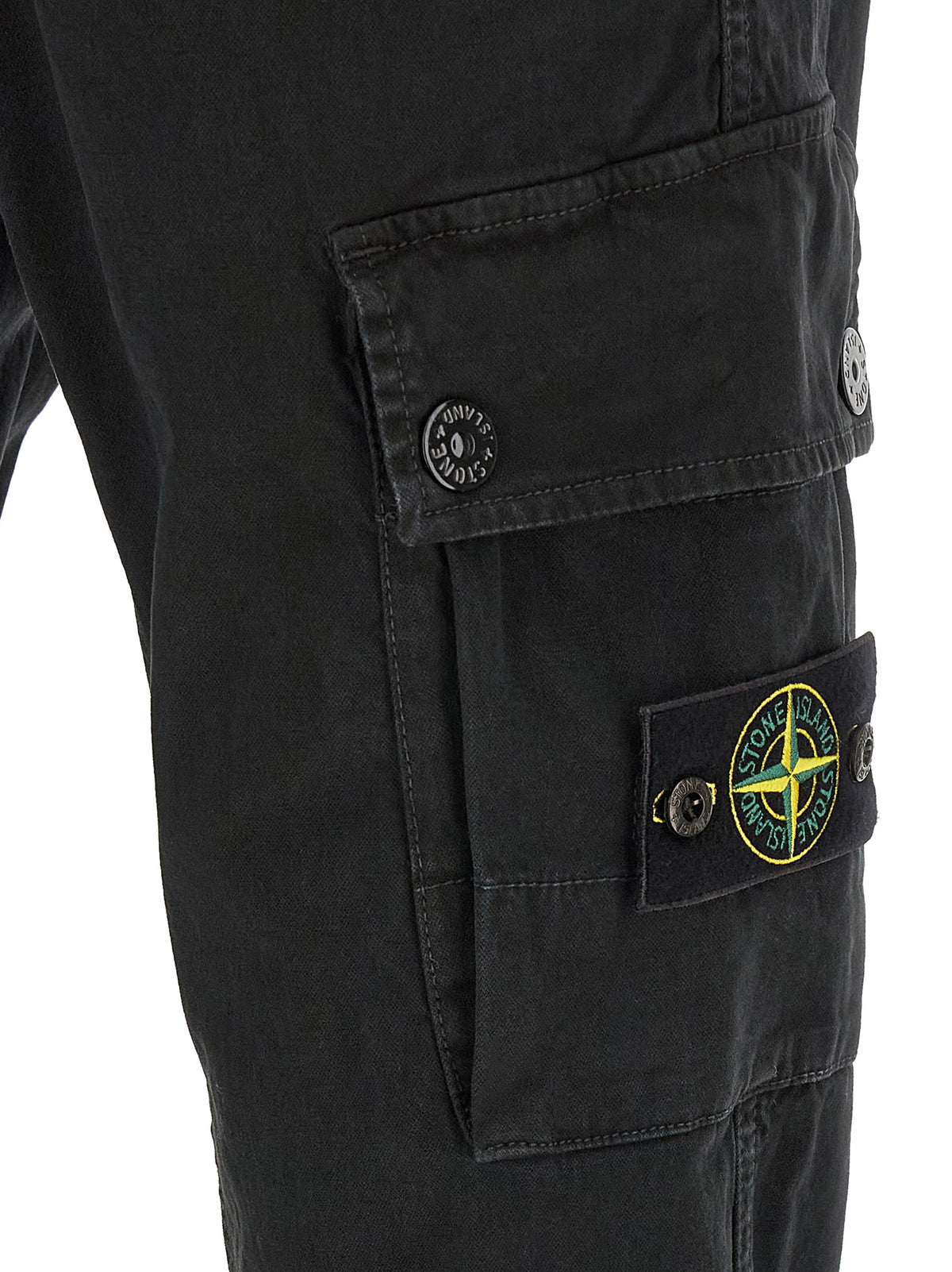 Stone Island Men '3100034' Cargo Pants With Logo Badge